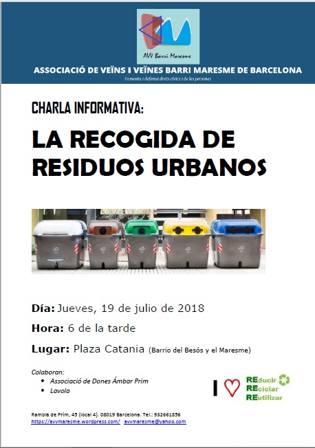 Charla sobre recogida de residuos