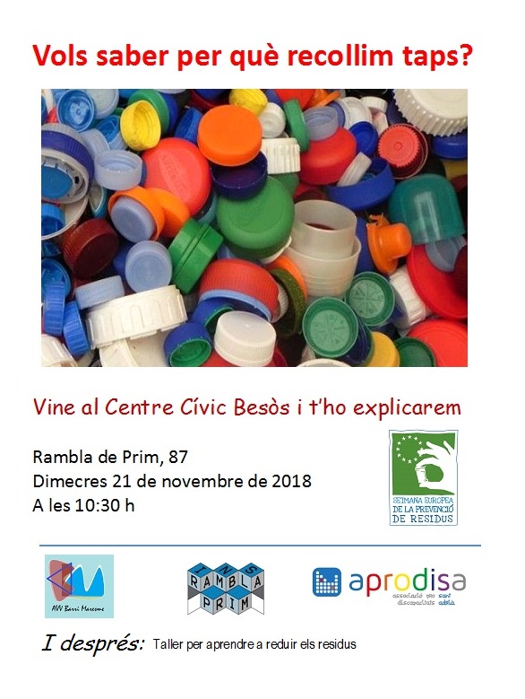 Vols saber perquè recollim taps. Cartell